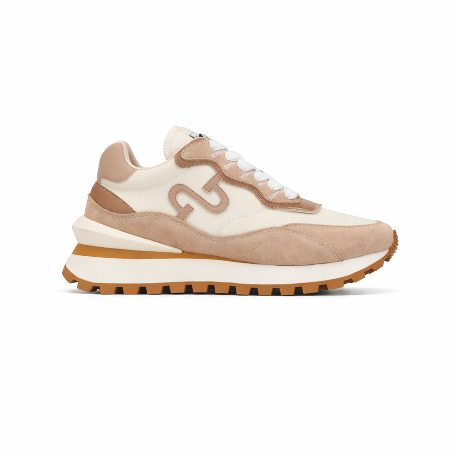 Women Effortless Khaki Suede Sneakers – Clean, Chic & Everyday
