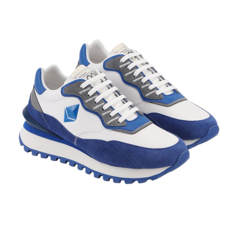 OPPCOLOR Ethereum Icon Retro Runner Blue White Web3 Sneakers - Image 3