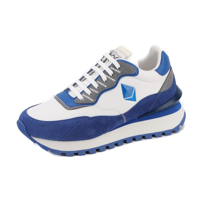 OPPCOLOR Ethereum Icon Retro Runner Blue White Web3 Sneakers - Image 5