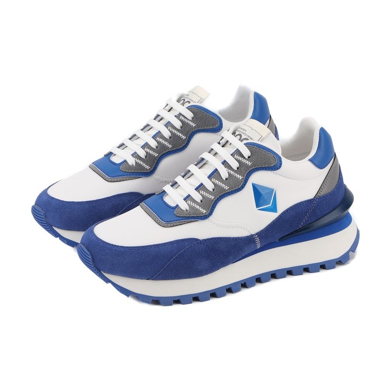 OPPCOLOR Ethereum Icon Retro Runner Blue White Web3 Sneakers - Image 6