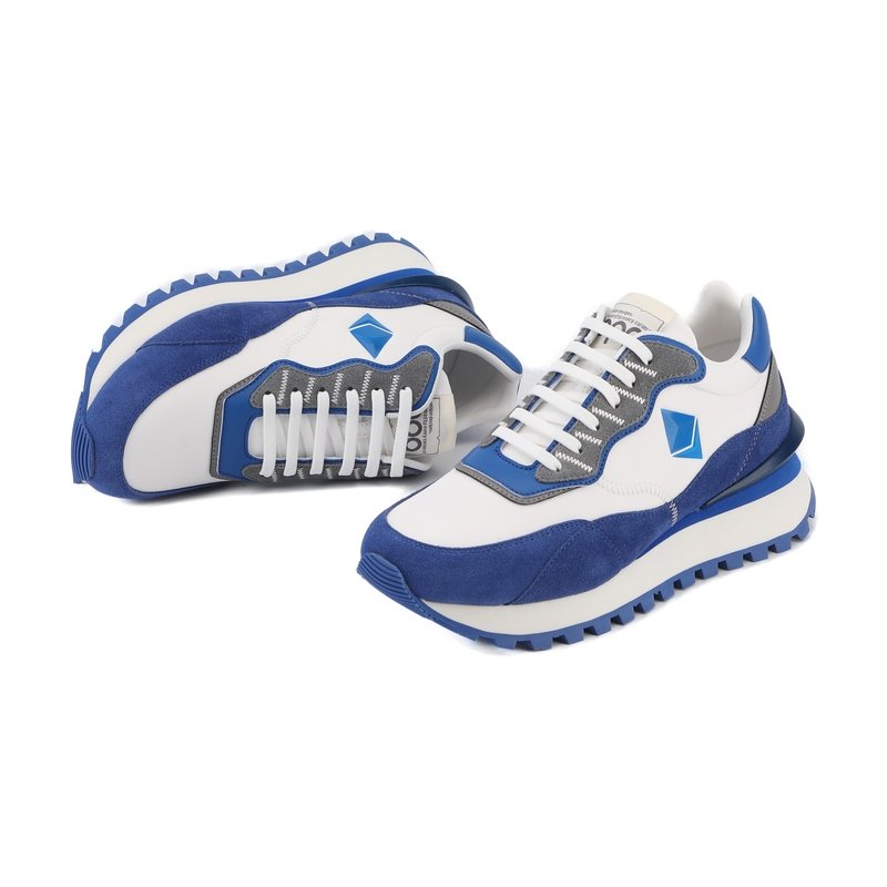 OPPCOLOR Ethereum Icon Retro Runner Blue White Web3 Sneakers - Image 10