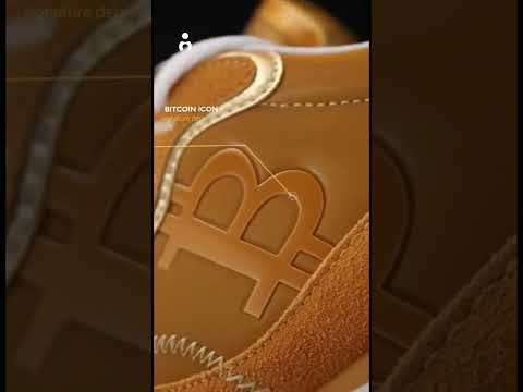 Bitcoin-Inspired Casual Shoes by OPPCOLOR.#OPPCOLOR #bitcoinfashion #cryptostyle #web3style